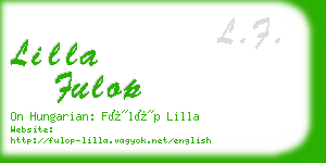 lilla fulop business card