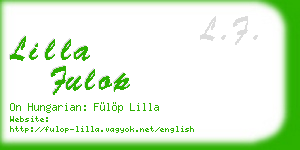 lilla fulop business card